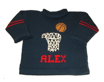 Personalized Basketball with Net sweater