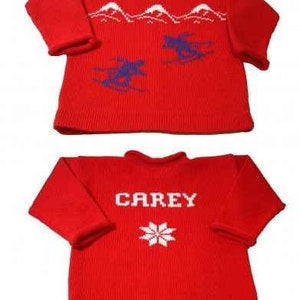 Downhill Racer Ski Sweater Personalized