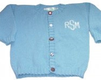 Little All Star Monogrammed Cardigan