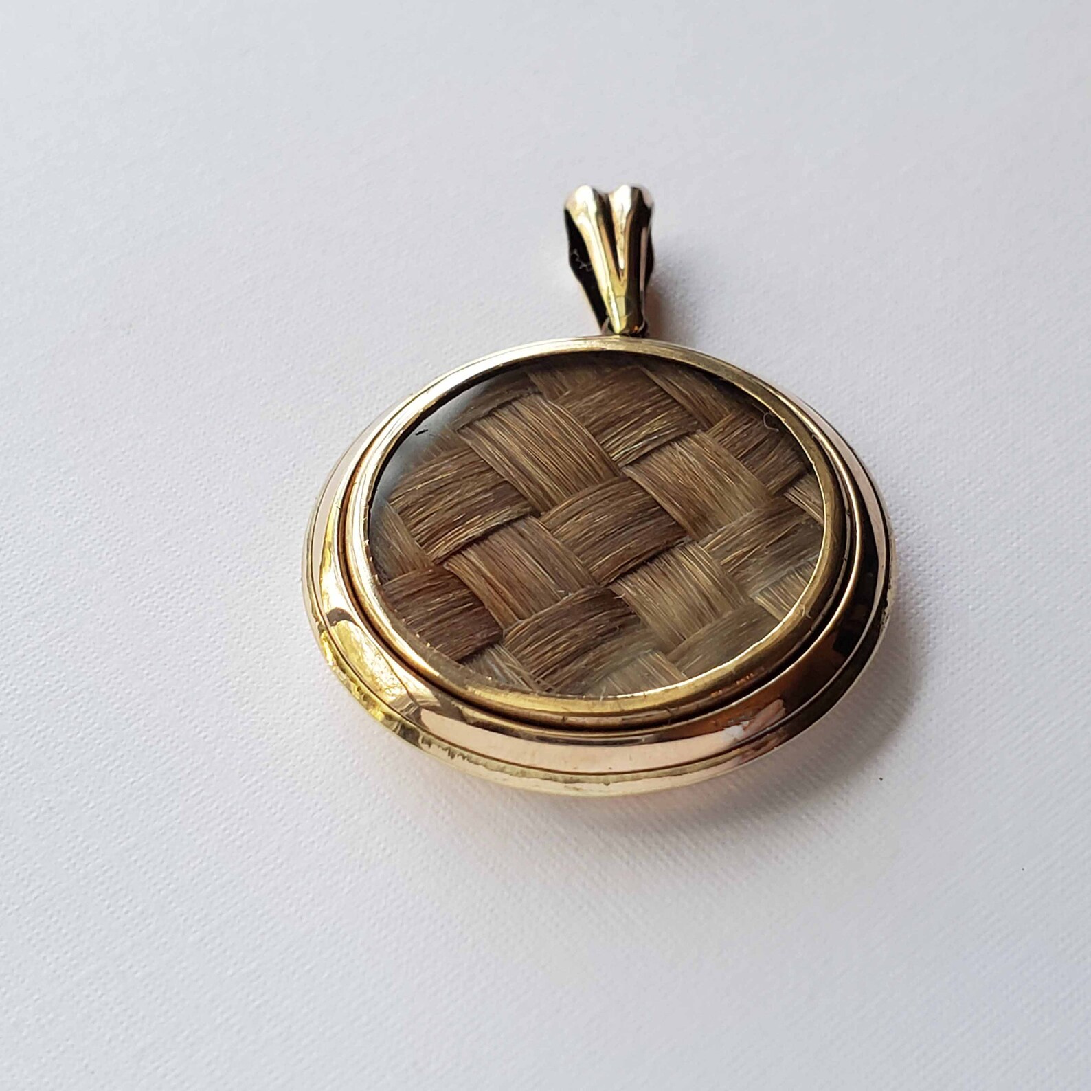 Hair Keepsake Commission Basket Weave Pendant Victorian Etsy