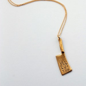 I&#39;ll Cut You Butcher Knife Necklace