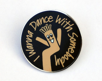 I Wanna Dance With Somebody Sky Dancer Enamel Lapel Pin