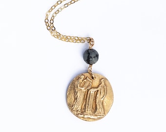 The Orpheus and Eurydice Bronze Necklace