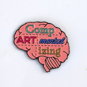 Compartmentalizing Brain Enamel Lapel Pin, Psychology, Psychiatry