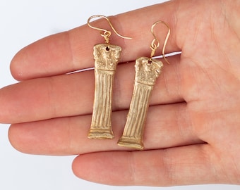 The Acropolis Corinthian Greek Column Earrings