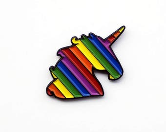 Rainbow Unicorn Enamel Lapel Pin