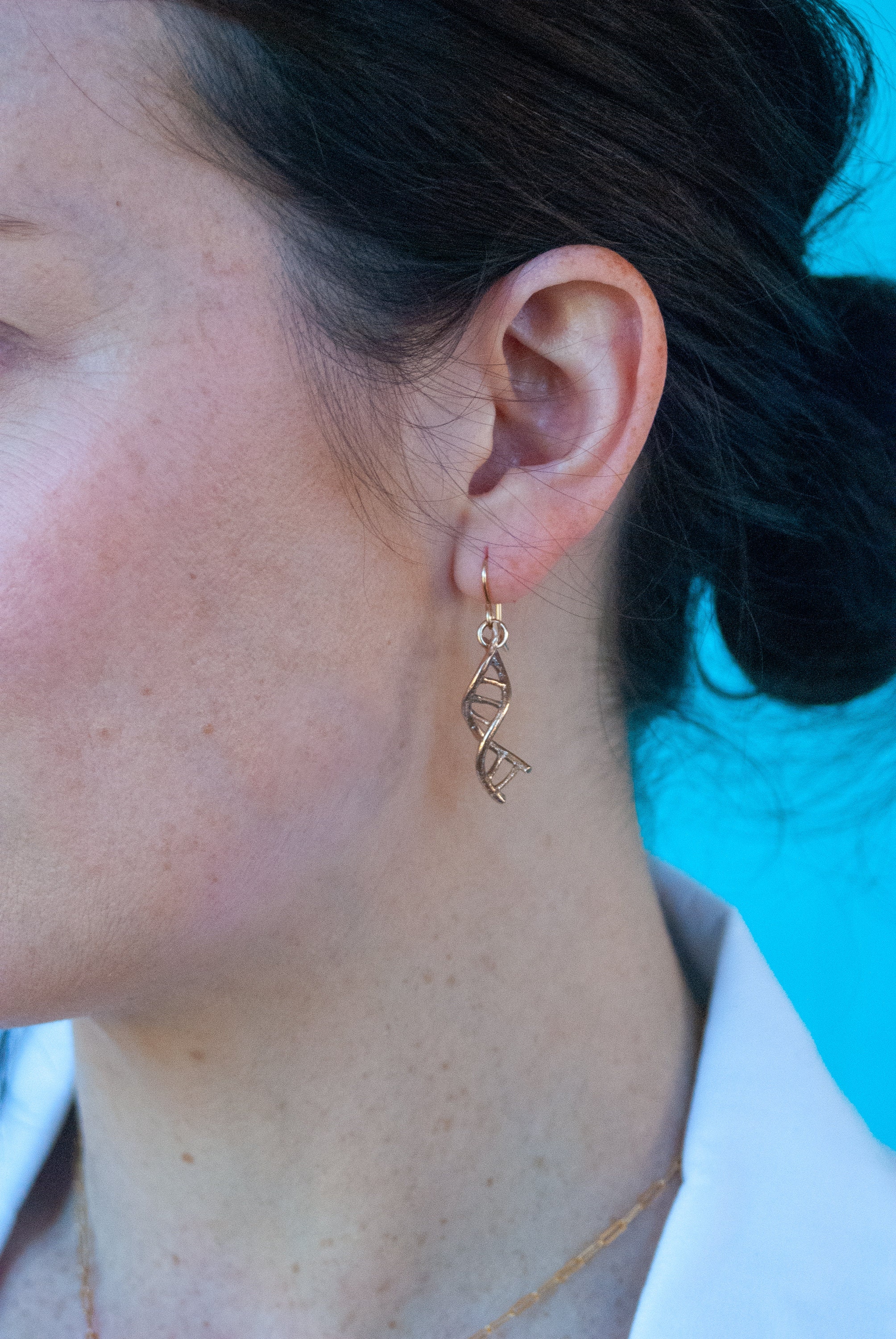 DNA Strand Double Helix Earrings Etsy