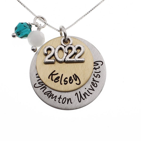 Graduation Necklace 2024, Personalized Graduation Gift, High School College, Class of 2024, Custom Necklace