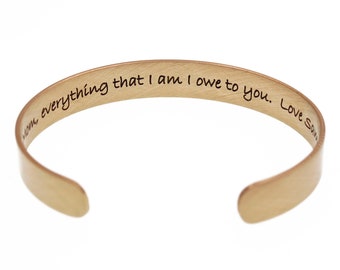 Mother of the Bride Cuff Bracelet, Sentimental Wedding Gift for Mom from Bride, Gift for Mother of Groom, Future Mom Gift from Bride