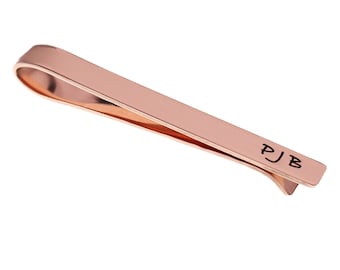 Personalized Tie Clip, Tie Tack, Tie Clip, Copper, Stamped Tie Bar,Groomsmen Gift, Best Man Gift