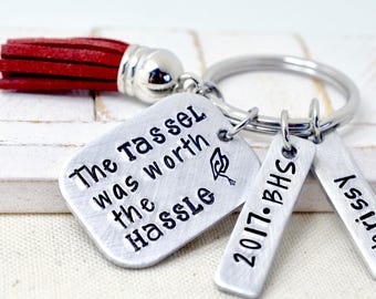 Personalized Graduation Gift, Hand Stamped Keychain, Class of 2022, Personalized Graduate Keychain, High School Grad Gift, Gift for Him Her