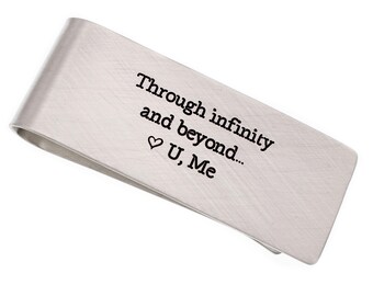 Personalized Money Clip, Sterling Silver , Valentines Gift for Him, Groomsmen Gift, Best Man Gift, Husband Gift, Father of Bride