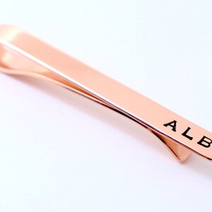 Valentines Gift for Him, Copper Tie Clip, Tie Tack, Tie Clip, Copper, Stamped Tie Bar,Groomsmen Gift, Best Man Gift, Skinny tie clip