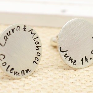 Cufflinks - Sterling Silver , Groomsmen Gift, Valentines Day Gift, Groomsmen Gift, Best Man Gift, Husband Gift, Fathers Day