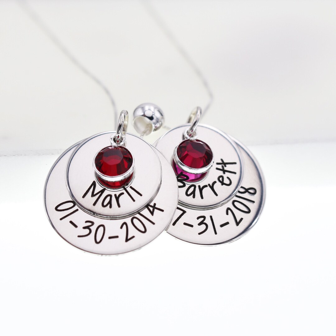 Personalized Birthstone Necklace, Gift for Mom, Christmas Gift, Gift ...