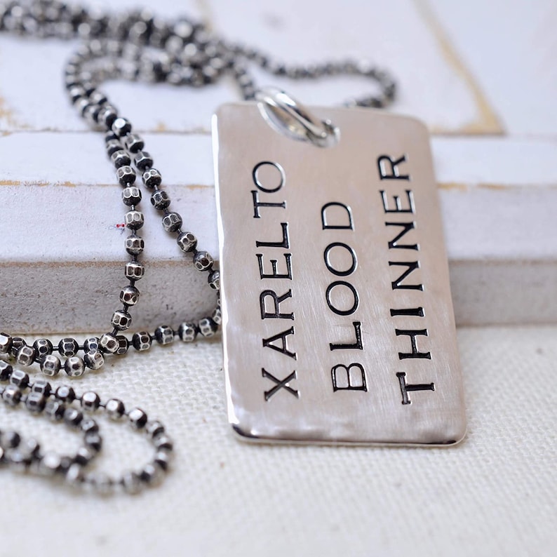 Personalized Medical Alert Necklace Men's Jewelry Etsy