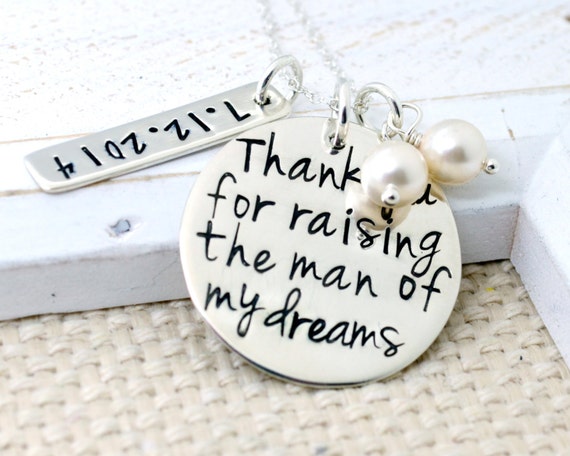 Thank You For Raising the Man of My Dreams with Date Tag | Etsy