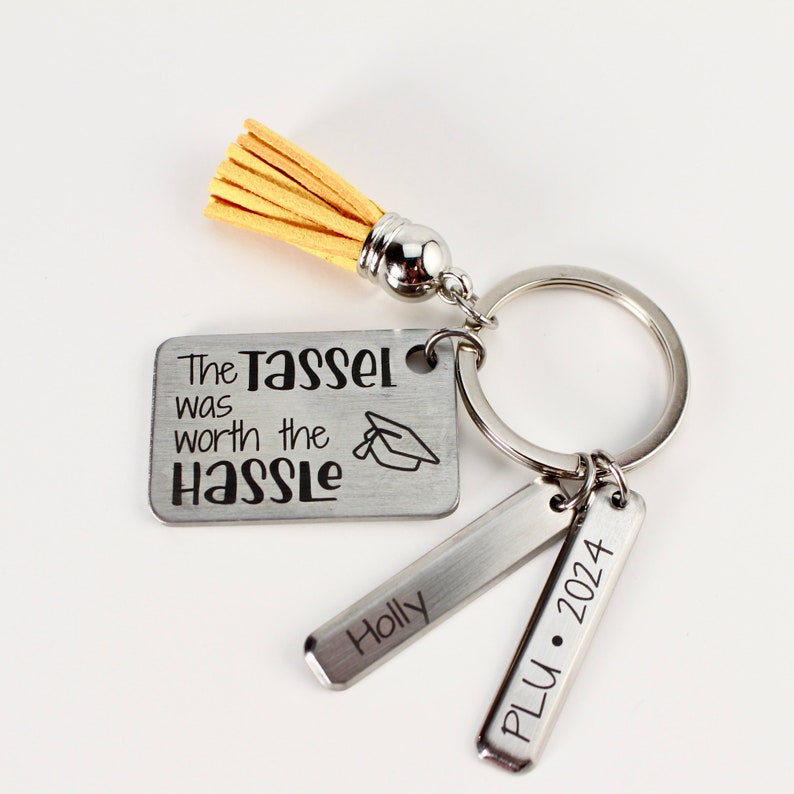 Personalized Graduation Gift, Hand Stamped Keychain, Class of 2024 ...