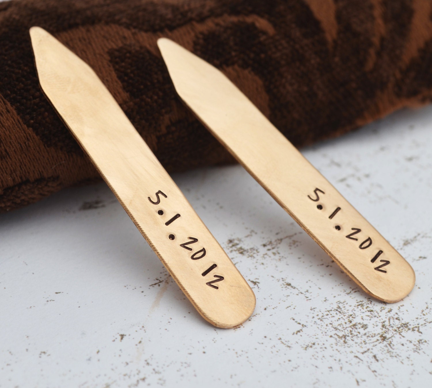 Bronze Collar Stays Personalized Collar Stays 8th Etsy