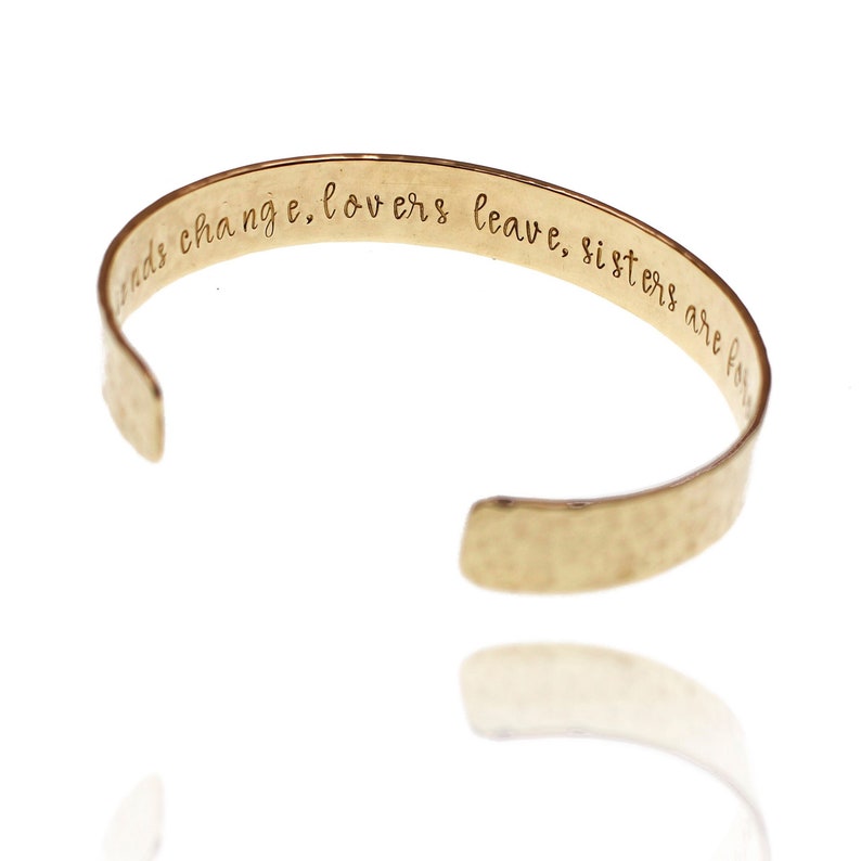 Mother of the Bride Gift from Bride, Personalized Brass Cuff Bracelet, Custom Mother of the Groom Gift from Groom image 7