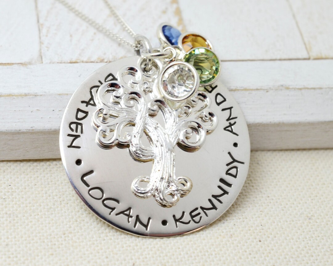 Personalized Birthstone Necklace, Gift for Grandmother, Christmas Gift ...