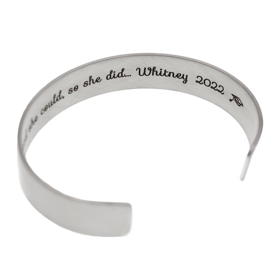 Graduation Gift for Her Personalized Class of 2023 Sterling Silver Cuff Bracelet Graduation Gift for Daughter Class of 2023 Gift Etsy