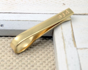 Personalized Tie Clip, Valentines Day Gift for Him, Gift for Husband,Personalized Gift Idea, Gift for Men, Gold Tie Clip, Engraved Tie Clip