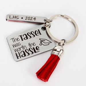 Personalized Graduation Gift, Hand Stamped Keychain, Class of 2024, Personalized Graduate Keychain, High School Grad Gift, Gift for Him Her