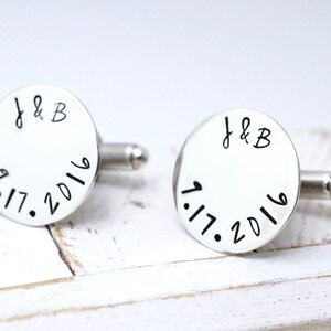 Valentines Gift for Him, Personalized Cufflinks, Groomsmen Gift, Cufflinks in Velvet Box, Best Man, Father of the Bride, Father of the Groom