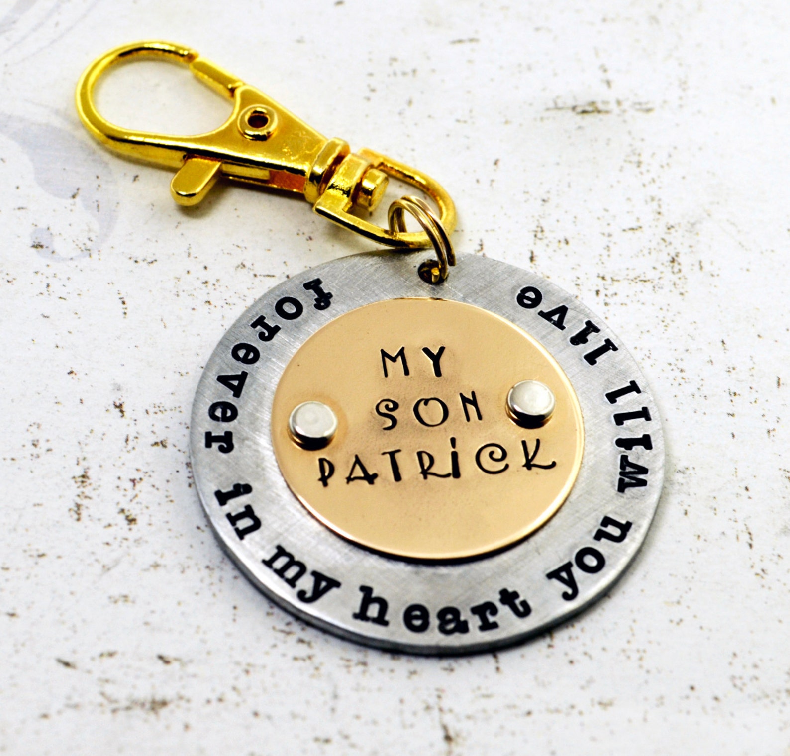 Father's Day Keychain Personalized Keychain for Dad Etsy