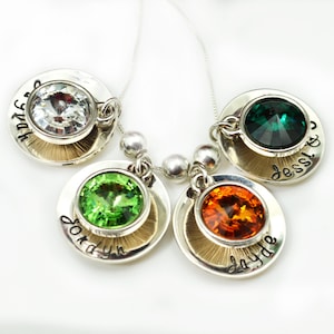 Christmas Gift Necklace, Birthstone Personalized Necklace, Custom Grandmother Necklace, Gift for Grandma, Gift for Nana or Mom from Kids