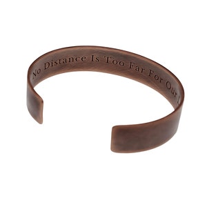 Valentine's Day Gift Bracelet for Men Copper Cuff, Personalized, Gift for Him, Hand Stamped, Custom, Hidden Message, Coordinates Bracelet image 2