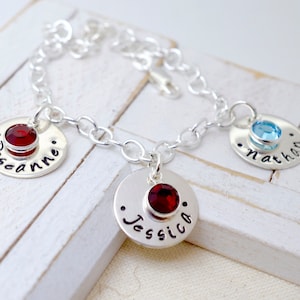 Personalized Birthstone Name Bracelet, New Mom Bracelet, Mommy Personalized  Bracelet, Mom Bracelet
