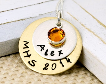 Custom Graduation Necklace, Graduation Gift, Graduation Jewelry, College Graduation, High School Grad Gift, Grad Necklace, Gift for Class of