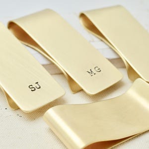 Personalized Brass Money Clip Groomsmen Gift Set - Engraved Money Clip, Gold Money Clip, Custom Best Man Gift, Gift for Him, Money Wallet