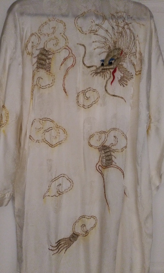 Vintage Dragon Embroidered Robe