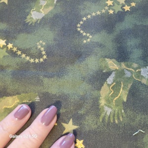 Camo Eagles and Stars on Camo Fabric BTY