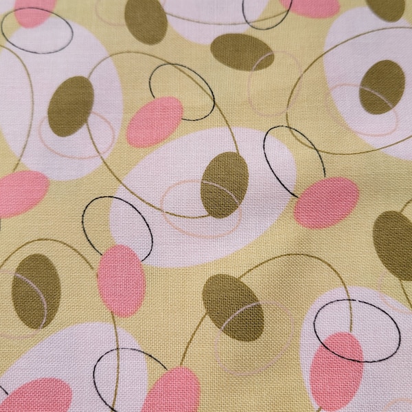 Circles on Circles med weight Cotton Fabric bty