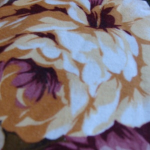 Assorted Roses, Burgundy, Blues, Golds on Heavy White cotton fabric image 2