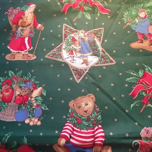 Joan Kessler Cute Christmas Teddy Bears cotton quilting fabric (all urs 4 1 price)