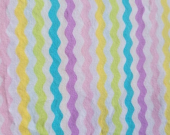 Easter Pastels on white Cotton Fabric BTY