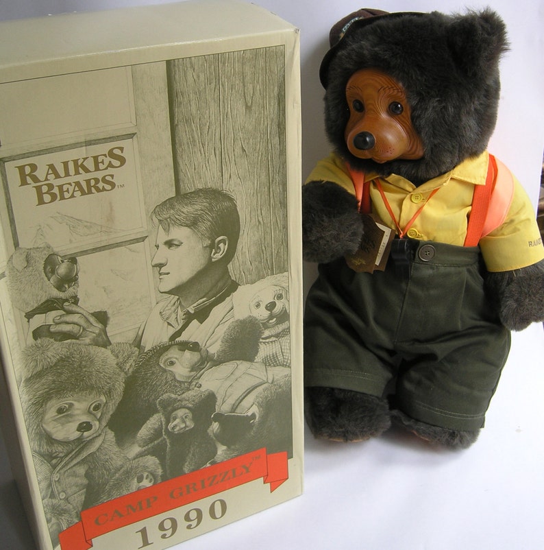 New Roberts Raikes Teddy Bear Camp Grizzly Wendell Bear 1990 Etsy