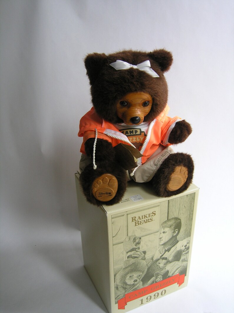 New Roberts Raikes Teddy Bear Camp Grizzly Hillary Bear 1990 Etsy