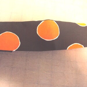Hair accessories, black and orange polka dots headband, Halloween headband  hat band