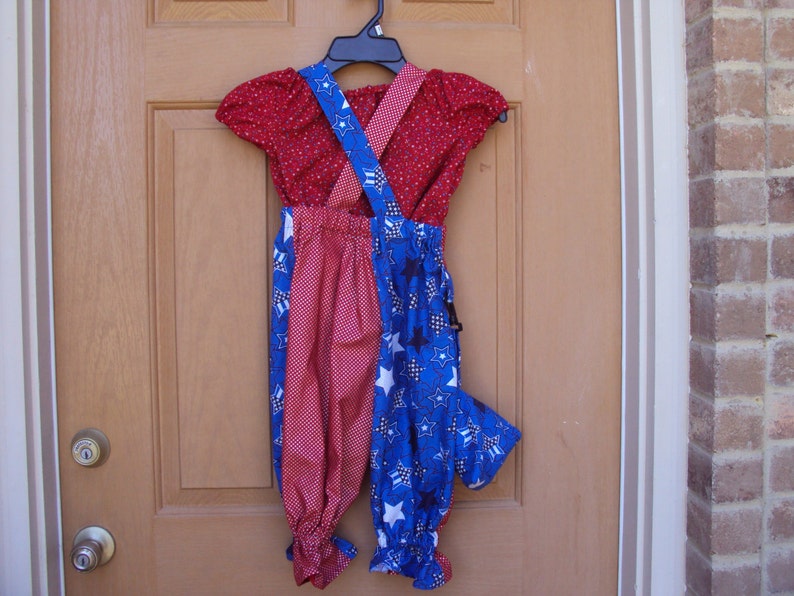 Toddler Romper and blouse Plan a circus birthday party family fun during covid 19 overalls triangle coin purse OOAK Halloween costume