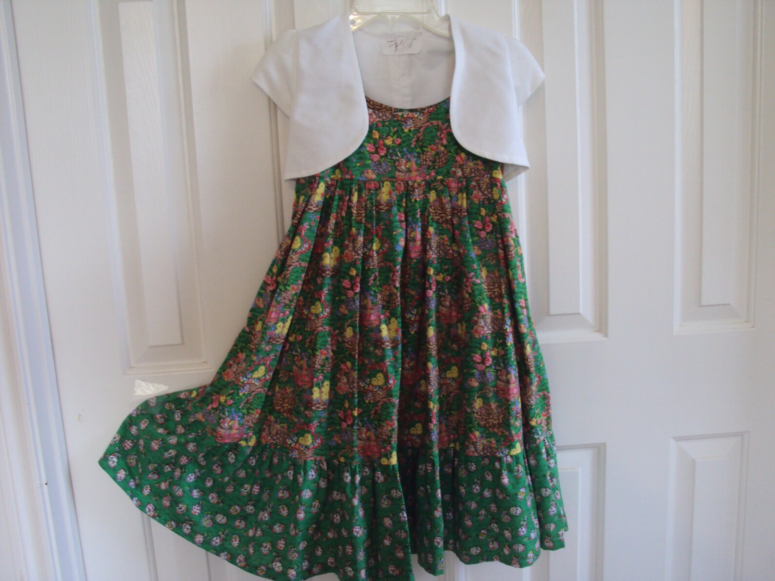 Robe de Pâques avec veste boléro blanche et sac robe de | Etsy