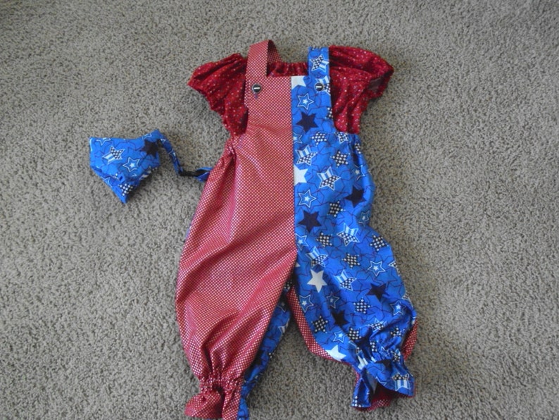 Toddler Romper and blouse Plan a circus birthday party family fun during covid 19 overalls triangle coin purse OOAK Halloween costume