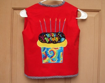 Birthday vests, by order only,