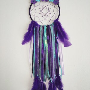Handmade Dreamcatcher Wall Hanging, Purple & Blue Dreamcatcher, For Nursery or Girl&#39;s Bedroom, Home Decor, Baby Shower Gift