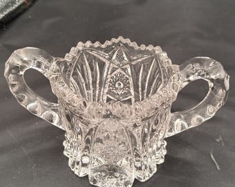 EAPG Imperial NuCut Stars and Cane #495 Sugar Bowl